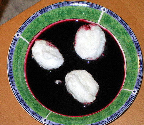 Sopa de la baya del saúco