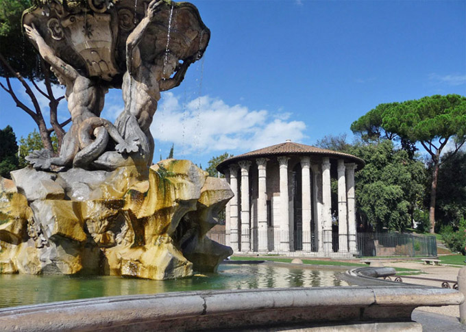 El Templo de Hércules y el Templo de Portunus