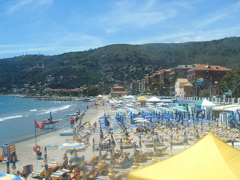 Andora The beach  Liguria  Italy  san remo beach Andora beach