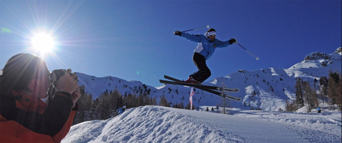 Skifahren in Fassatal