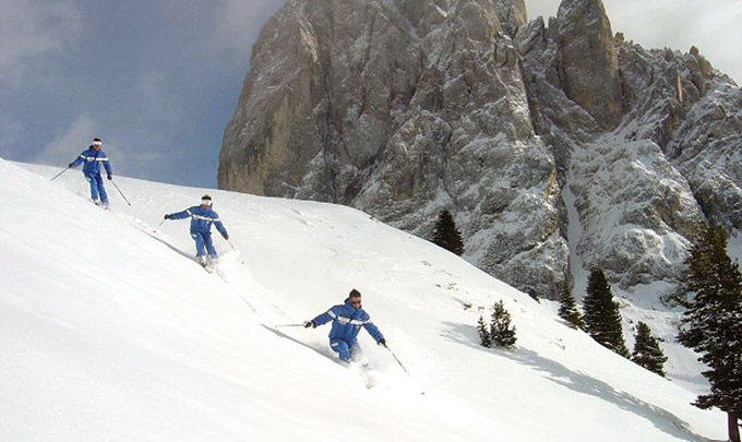 Faire du ski à Val Gardena