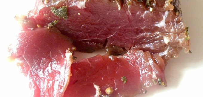 Gesalzenes Fleisch der Trentino