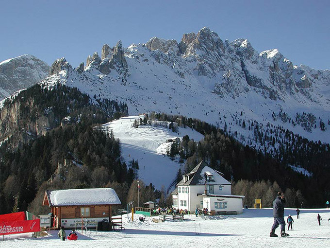 Das Skigebiet Rosengarten