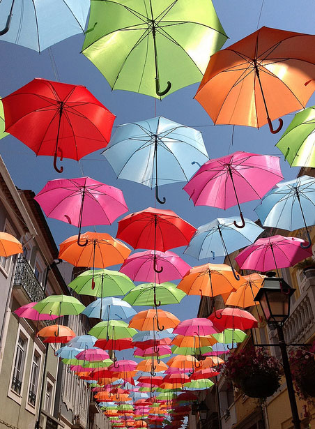 Guarda-chuvas em Águeda