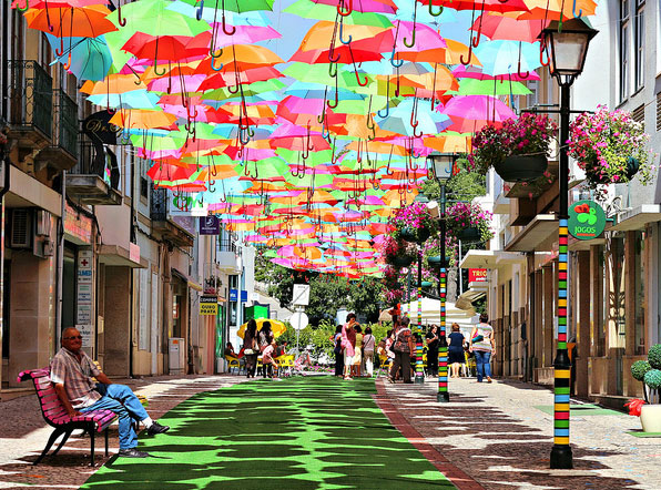 Guarda-chuvas em Águeda