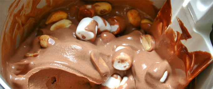 Rocky road ice cream